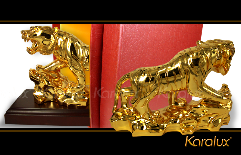 Tượng hổ mạ vàng 24k | quà tặng độc đáo biếu sếp | mavang.vn