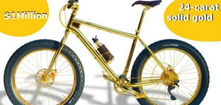 Xe đạp mạ vàng 24k|Xe dát vàng đắt nhất thế giới