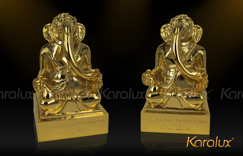 Tuong Voi ma vang|Thần Voi Ganesha mạ vàng 24K độc đáo