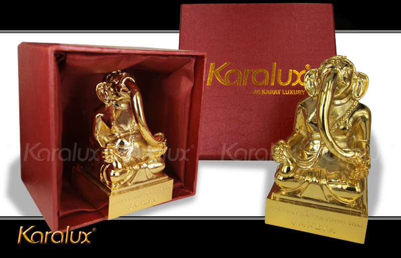 Tuong Voi ma vang|Thần Voi Ganesha mạ vàng 24K độc đáo