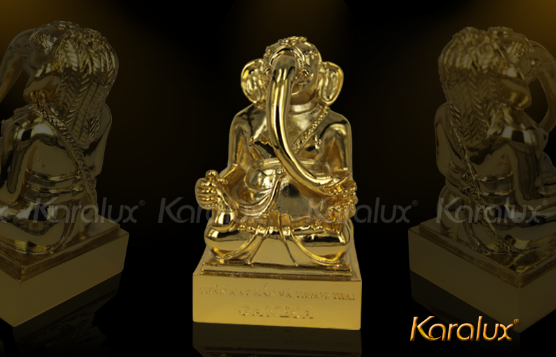 Tuong Voi ma vang|Thần Voi Ganesha mạ vàng 24K độc đáo