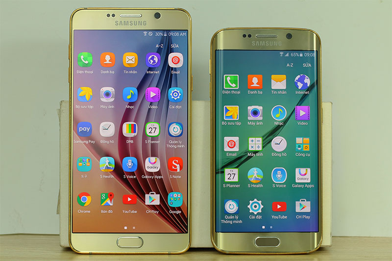 Galaxy Note 5 mạ vàng 24K đọ dáng cùng Galaxy S6 Edge