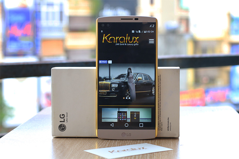 LG V10 ma vang 24K, Karalux giới thiệu điện thoại LG V10 mạ vàng 24K tại Việt Nam