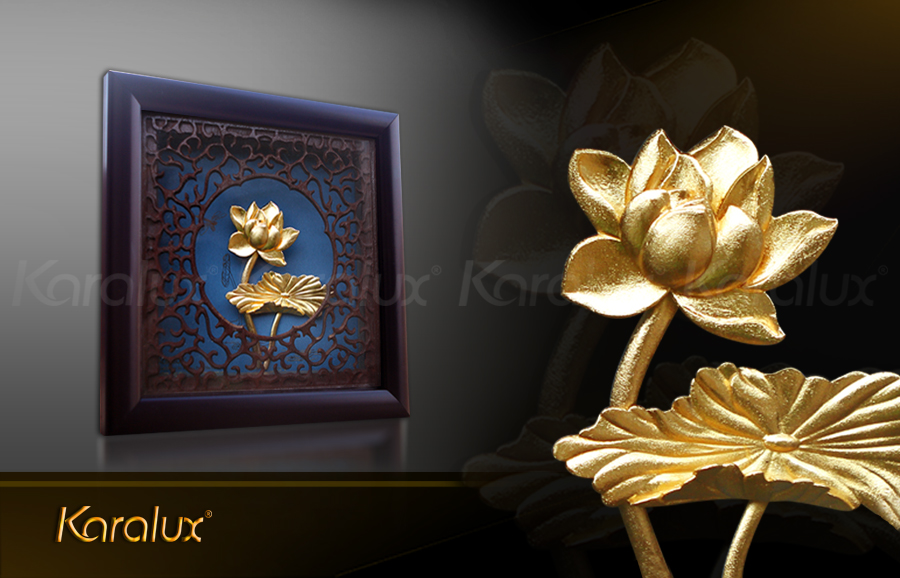 Tranh hoa sen với thiết kế đẹp mắt