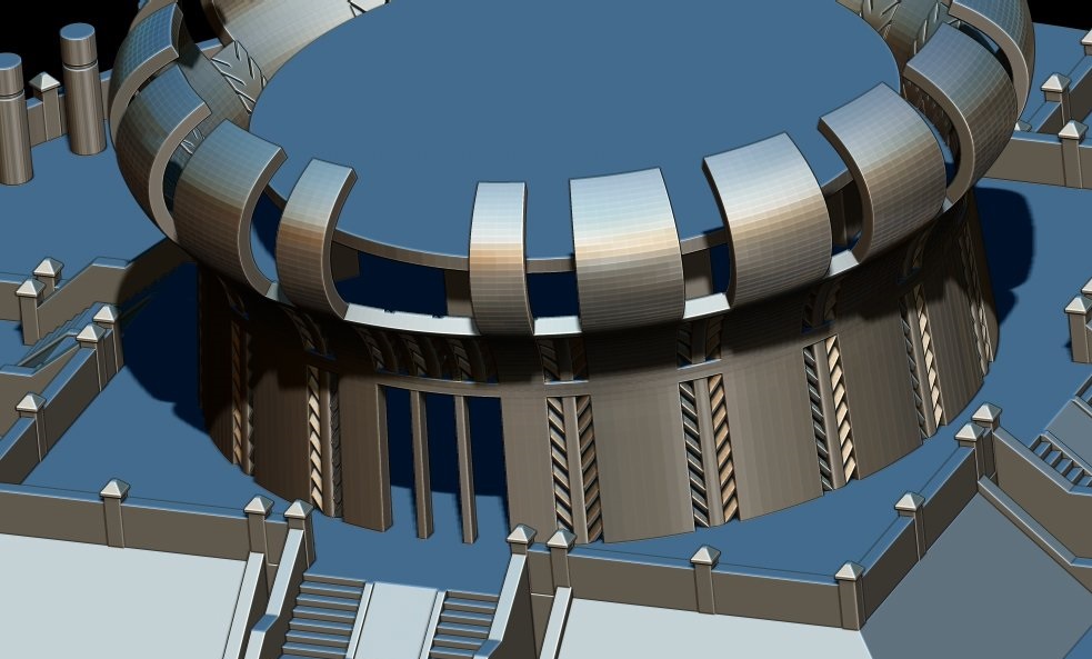 Dựa trên bản thiết kế đền thờ, Karalux đã dựng lại đền thờ trên định dạng 3D để chế tác mô hình 